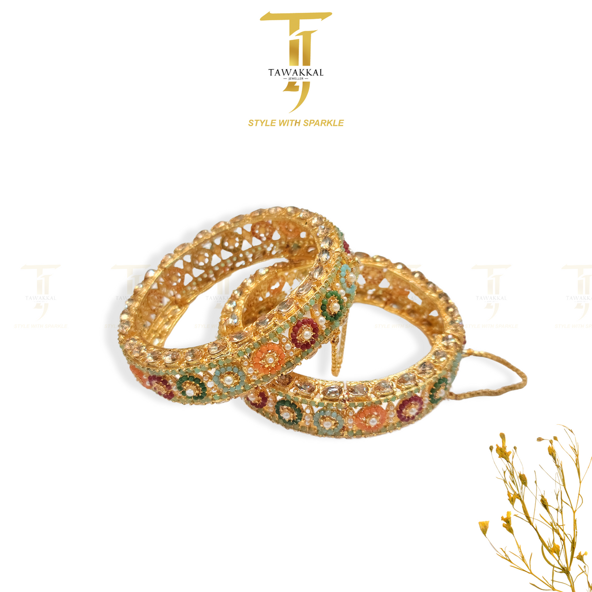 Nauratan Traditional Bangles (Openable) - Tawakkal Jewellers